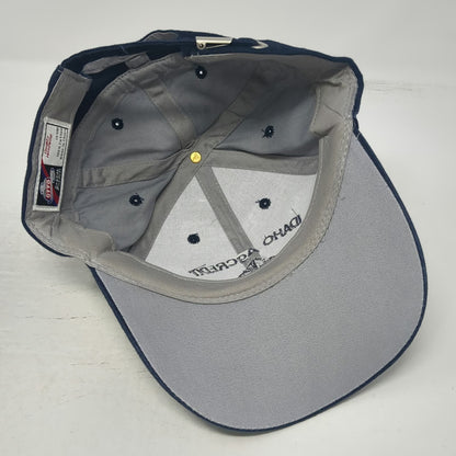 OTTO Baseball Cap Gray Blue OSFM Idaho AgCredit Slideback Hat Contrast Piping