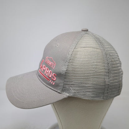 Lowe's 4 PROS Logo Gray Trucker Hat One Size Pink Snapback Mesh Back Workwear