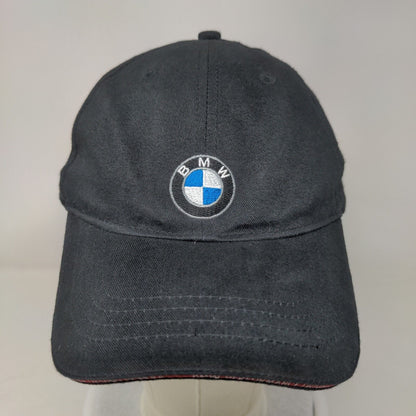 BMW Strapback Hat Black One Size Adjustable Embroidered 6 Panel Vantage