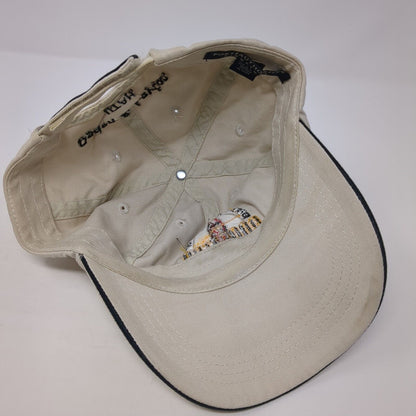 Roosters Brewing Company & Restaurant Strapback Hat Tan OS Adjustable Cotton