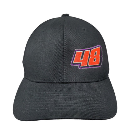 Port Authority Men's Fitted Hat Black Size L/XL Embroidered #48 Logo