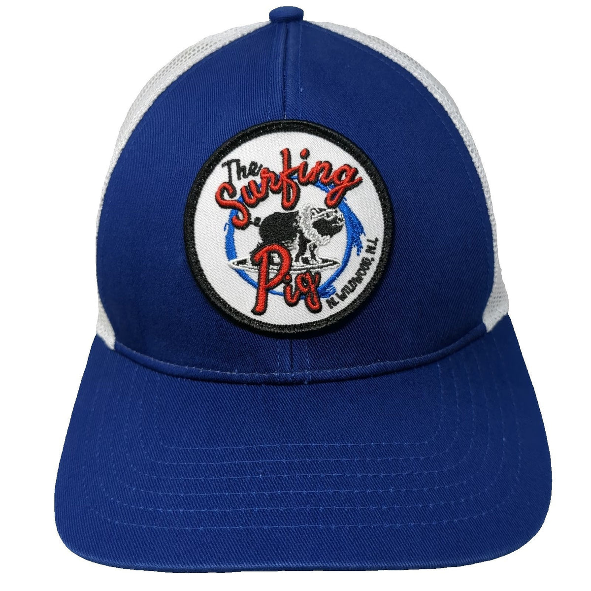 Outdoor Cap Trucker Hat Blue One Size The Surfing Pig N Wildwood NJ Mesh Back