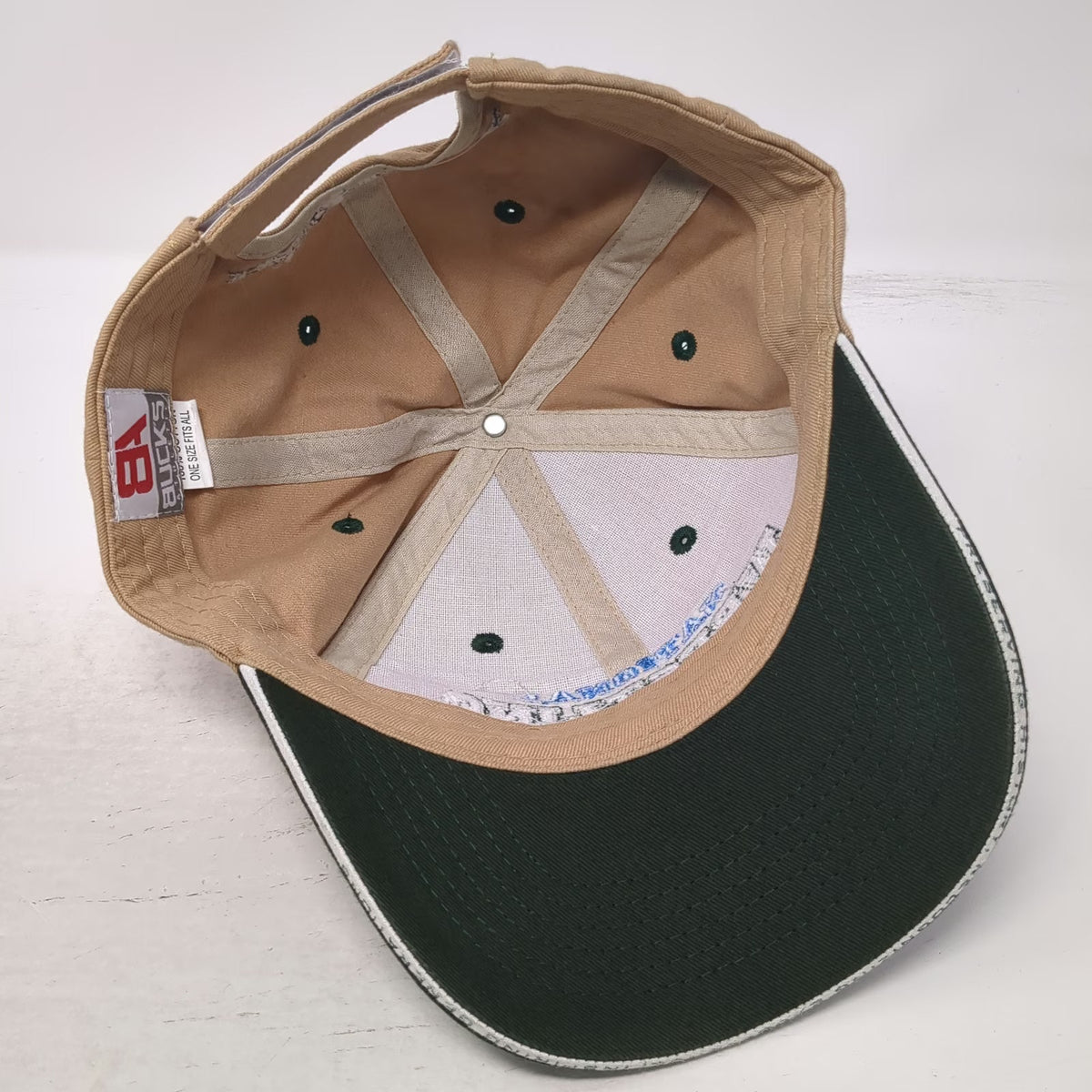 Bucks Athletics Baseball Cap Beige Green One Size Wrestling Hall of Fame Hat
