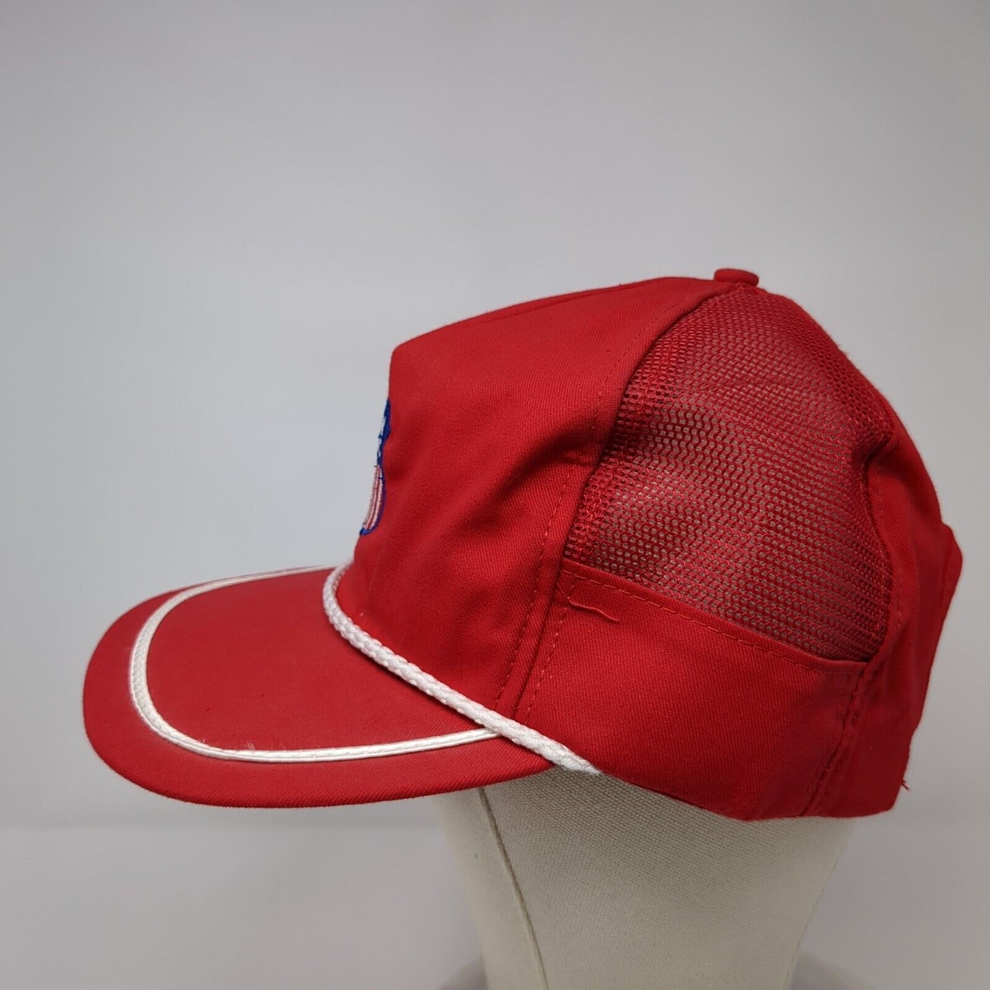 Union Pacific Snapback Rope Hat Red OSFA Adjustable Solid Mesh Trim