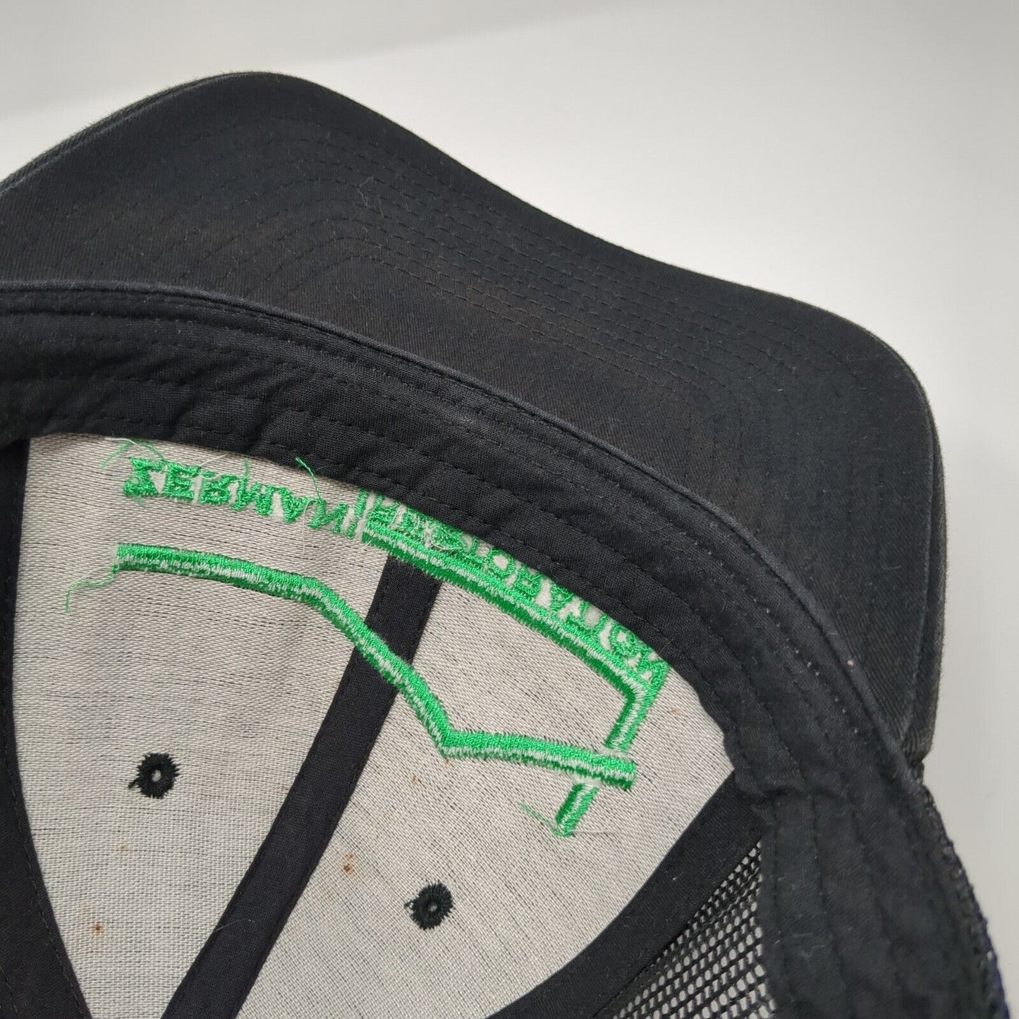 Zerman Restoration Snapback Trucker Hat Black OS Adjustable Mesh Classic Yupoong