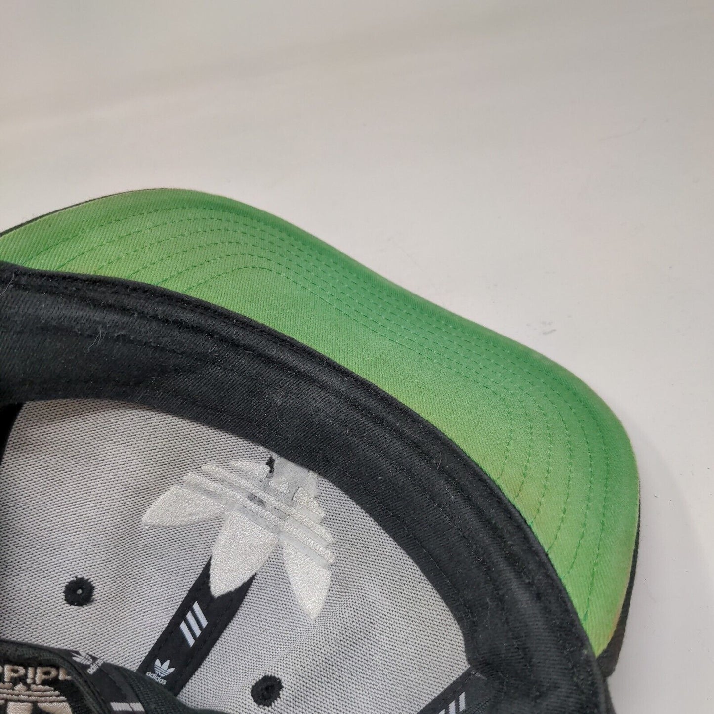 Adidas Snapback Hat Black OSFM Adjustable Embroidered Trefoil 6 Panel