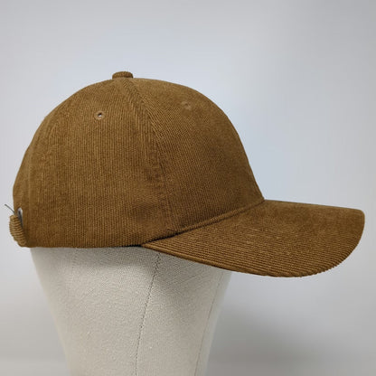 Brown Baseball Cap One Size Corduroy Adjustable Slideback 6-Panel Blank Hat