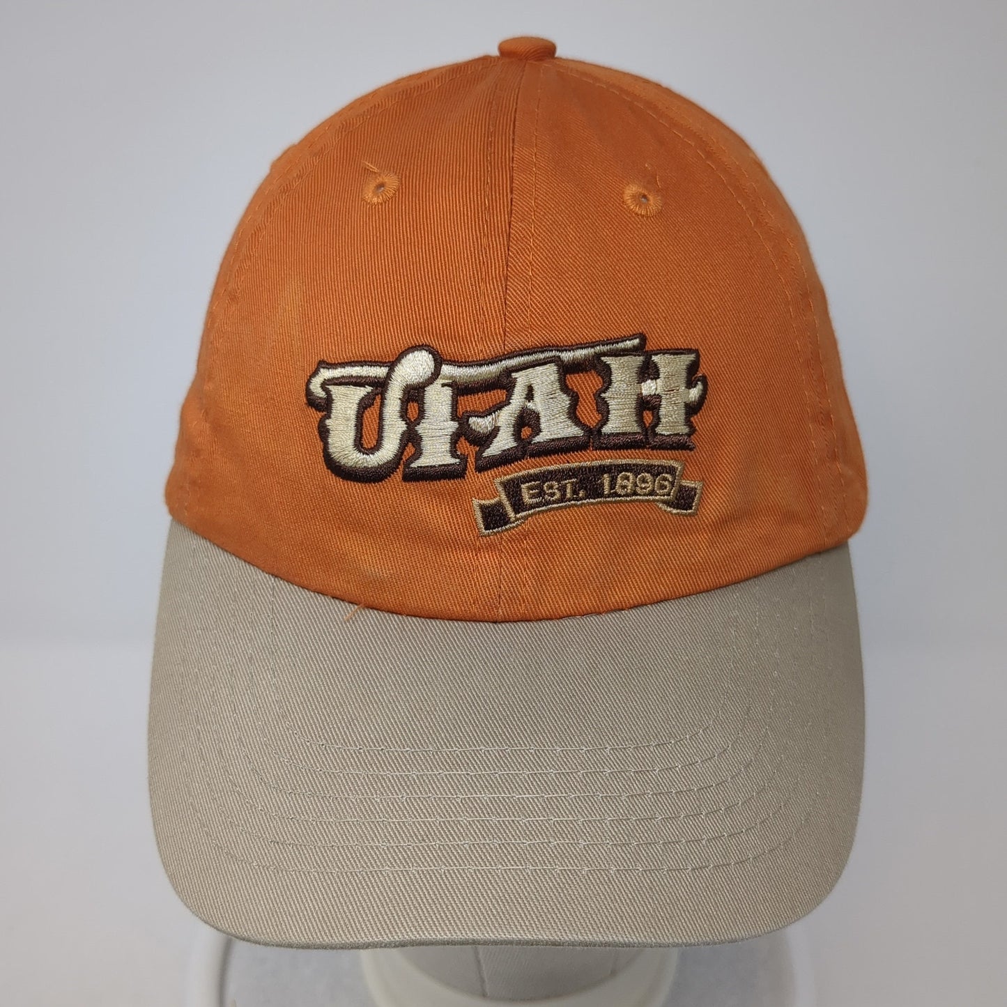 UTAH Est. 1896 Strapback Baseball Cap Orange OS Adjustable Smith Southwestern
