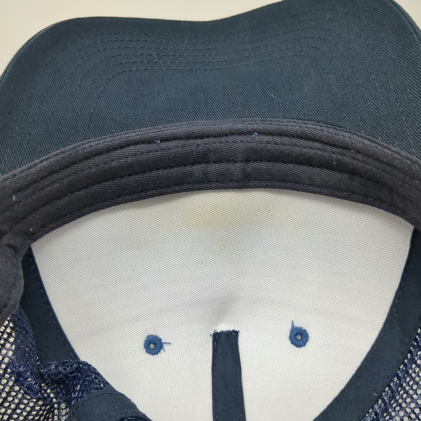 Costa Del Mar Trucker Hat Blue One Size Snapback Mesh Back Striped Fishing Hat