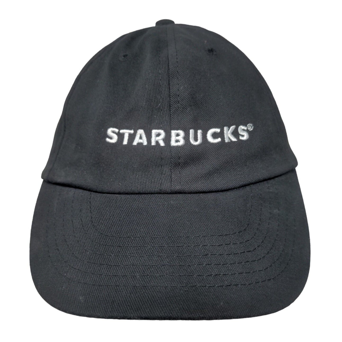 Starbucks Strapback Hat Black One Size Embroidered Employee Uniform