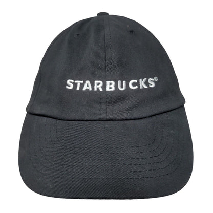 Starbucks Strapback Hat Black One Size Embroidered Employee Uniform