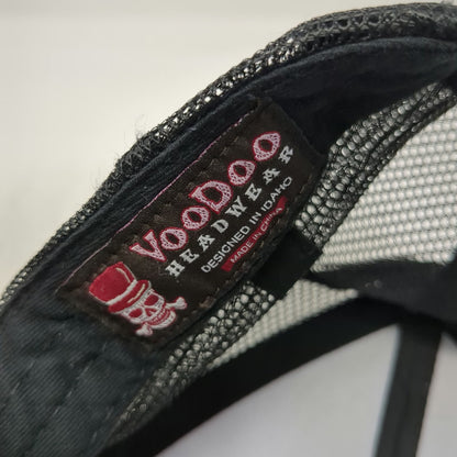 Voodoo Headwear Gray Trucker Hat OSFM Wallowa Lake Oregon Eagle Cap Mesh Back