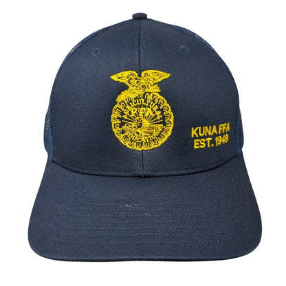 KUNA FFA Est. 1949 Snapback Trucker Hat Blue OS Adjustable Mesh Back Richardson