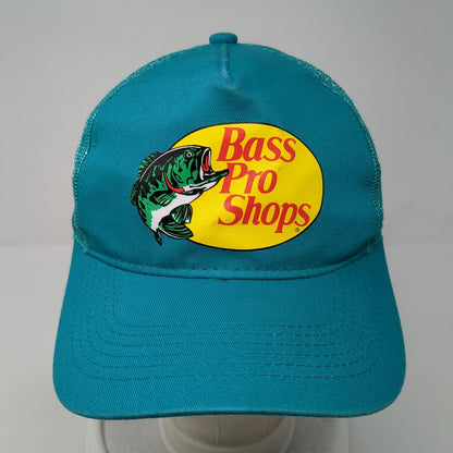 Bass Pro Shops Snapback Trucker Hat Blue OS Adjustable Mesh Back Gone Fishing