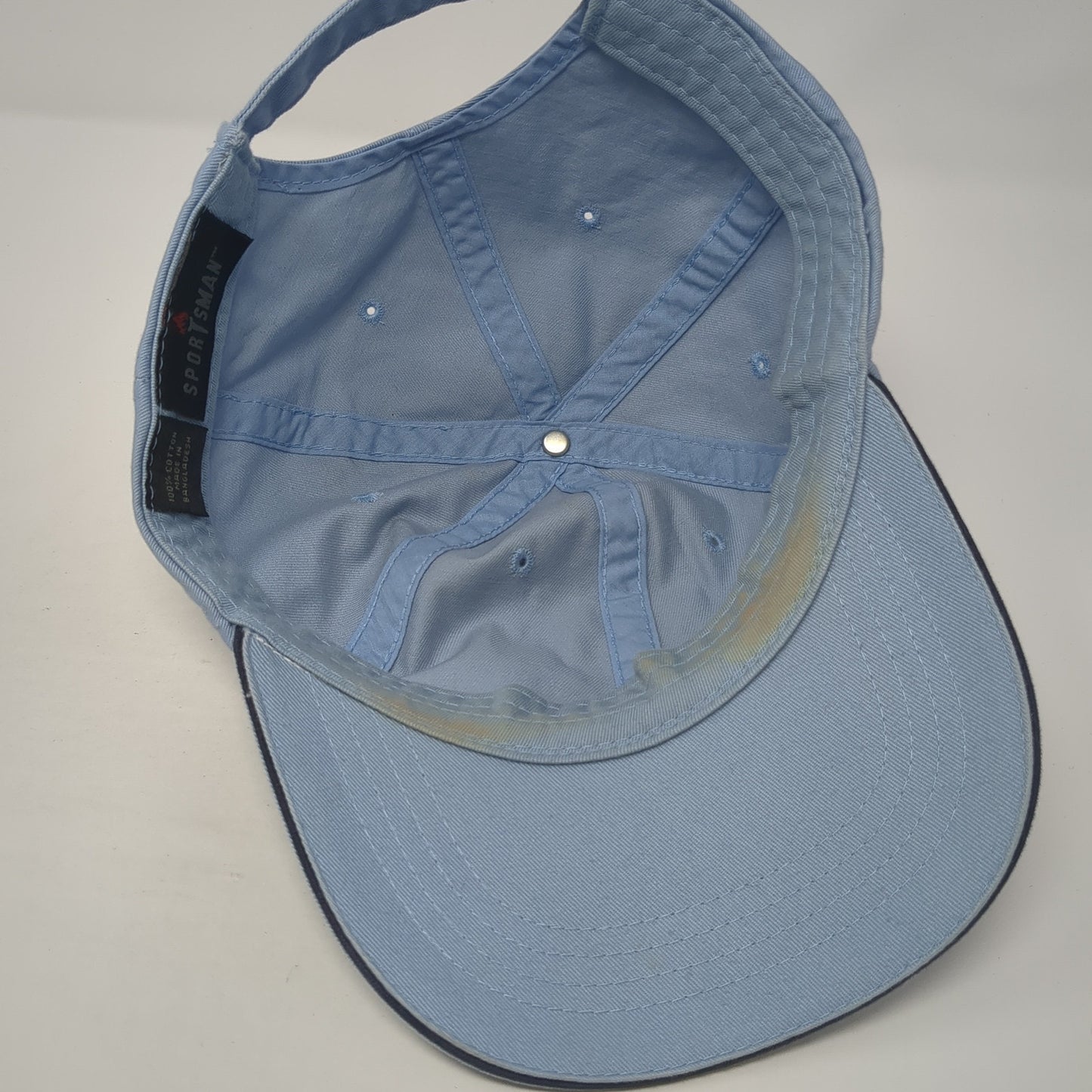 Sportsman Slideback Baseball Cap Blue One Size Adjustable 6 Panel Blank