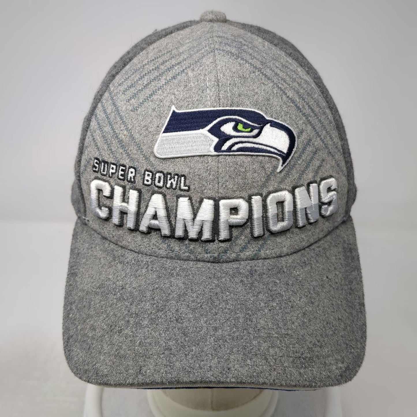 Seattle Seahawks NFL New Era Gray OS Super Bowl XLVIII Champions Embroidered Cap