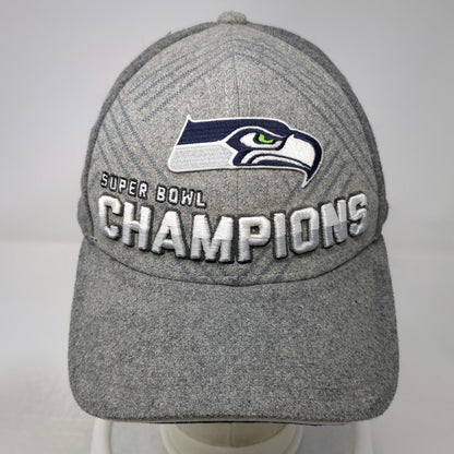 Seattle Seahawks NFL New Era Gray OS Super Bowl XLVIII Champions Embroidered Cap
