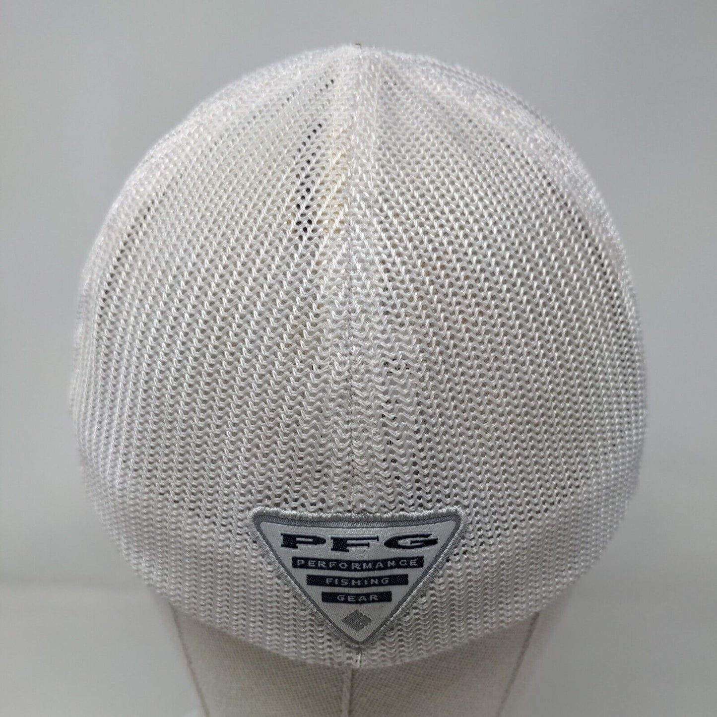 Fish Flag Patch Fitted Mesh Back Trucker Hat Gray L/XL Columbia PFG
