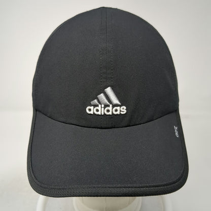 Adidas Baseball Cap Black One Size Climalite Performance Strapback Running Hat
