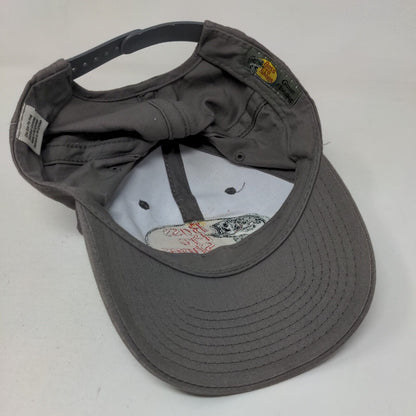 Bass Pro Shops Snapback Hat Gray OSFM Embroidered Gone Fishing