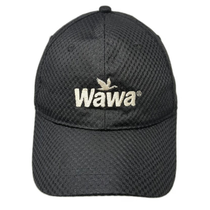 Wawa Logo Polyester Mesh Baseball Cap Black One Size Strapback Breathable Hat
