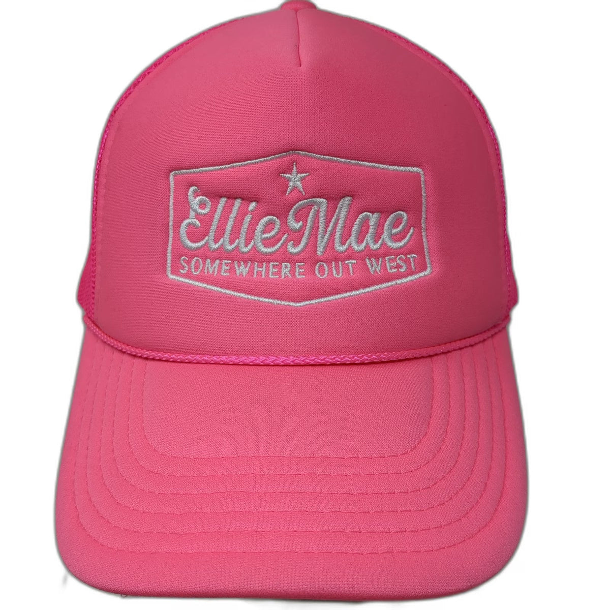 Otto Ellie Mae Somewhere Out West Pink One Size Trucker Hat Mesh Snapback