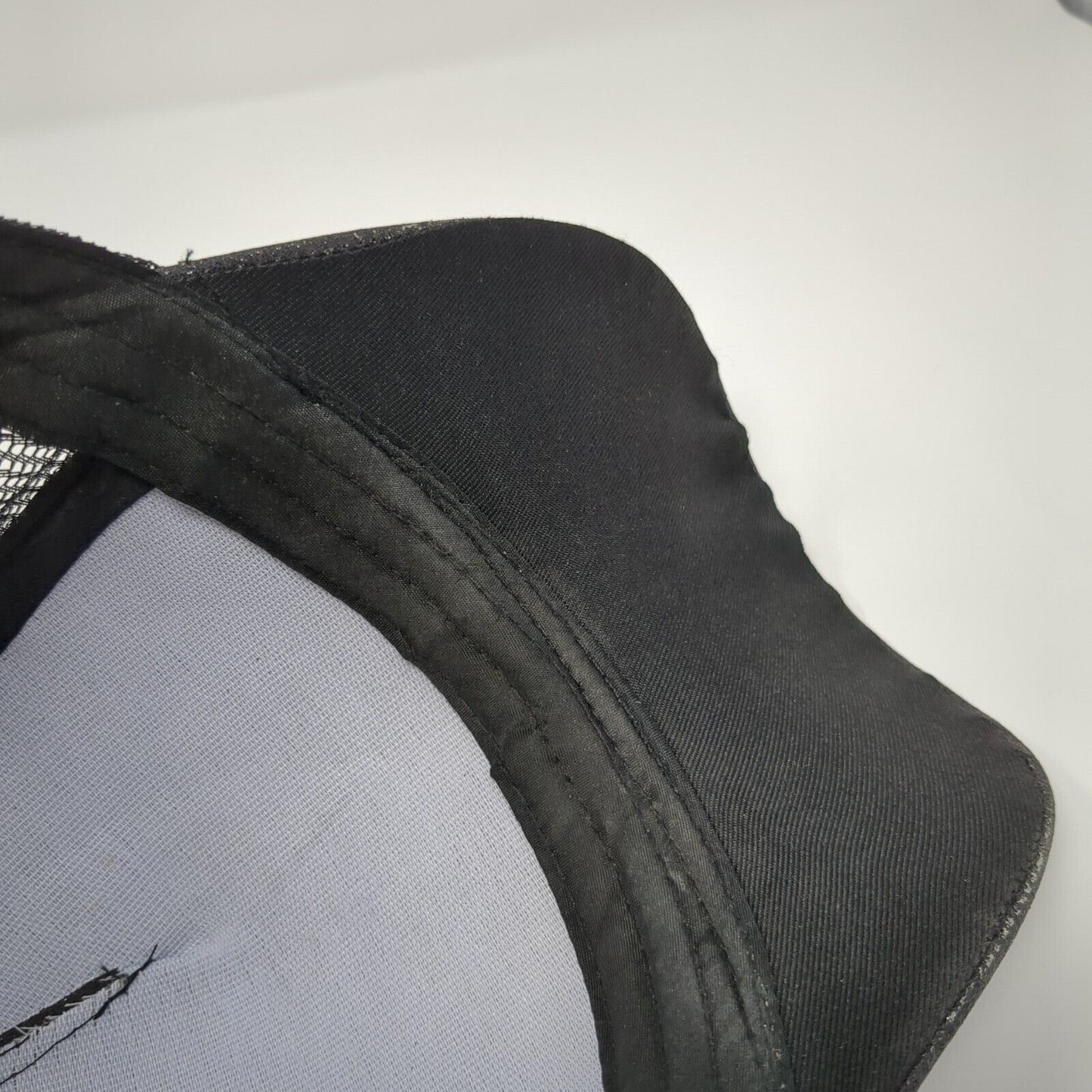 Unbranded Strapback Mesh Back Trucker Hat Black One Size Ponytail Blank