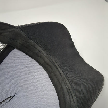 Unbranded Strapback Mesh Back Trucker Hat Black One Size Ponytail Blank