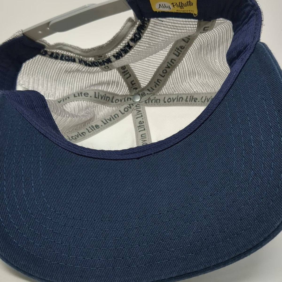 Abby Paffrath Trucker Hat White Blue One Size Grand Teton National Park Moose