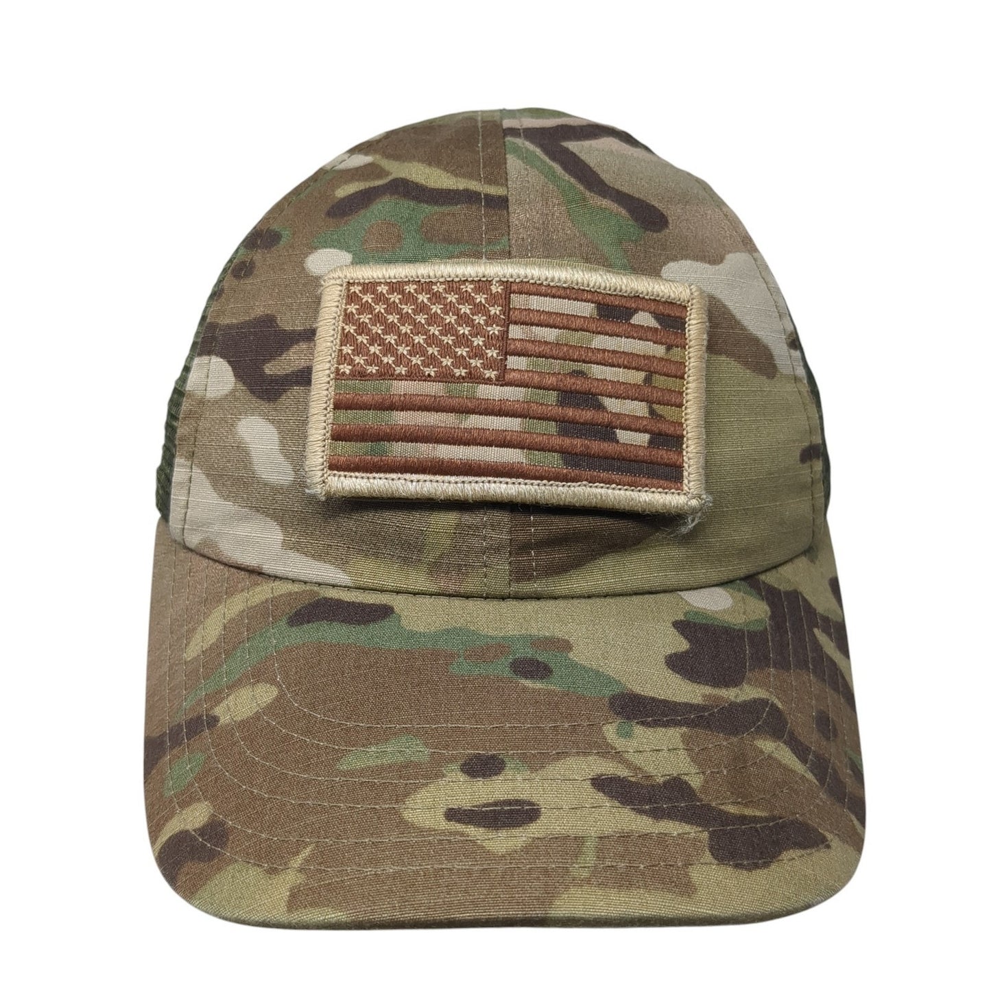 USA Flag Trucker Hat Multicolor One Size Adjustable Mesh Back Rouge American