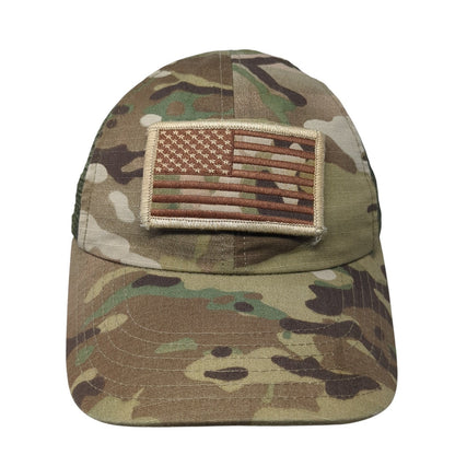 USA Flag Trucker Hat Multicolor One Size Adjustable Mesh Back Rouge American