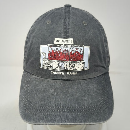 Fahrenheit Headwear Baseball Cap Gray One Size Who Farted Lobster Camden Maine