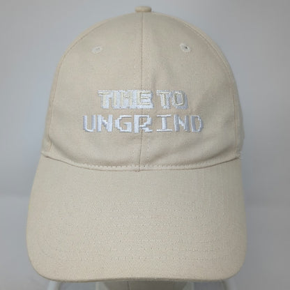 Hit Baseball Cap Beige One Size Strapback Time To Ungrind Embroidered Hat