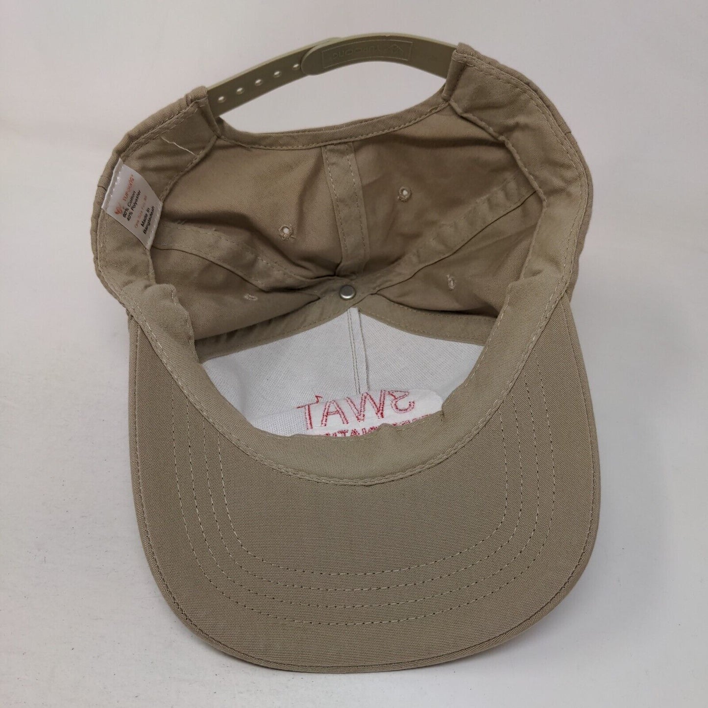 Swat Exterminating Co. Snapback Hat Tan OSFA Adjustable Embroidered Yupoong