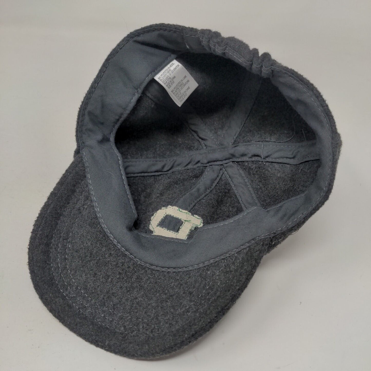 R Initial Toddler Fitted Hat Gray Size 2T-5T Stretch Patch Lightweight 6 Panel