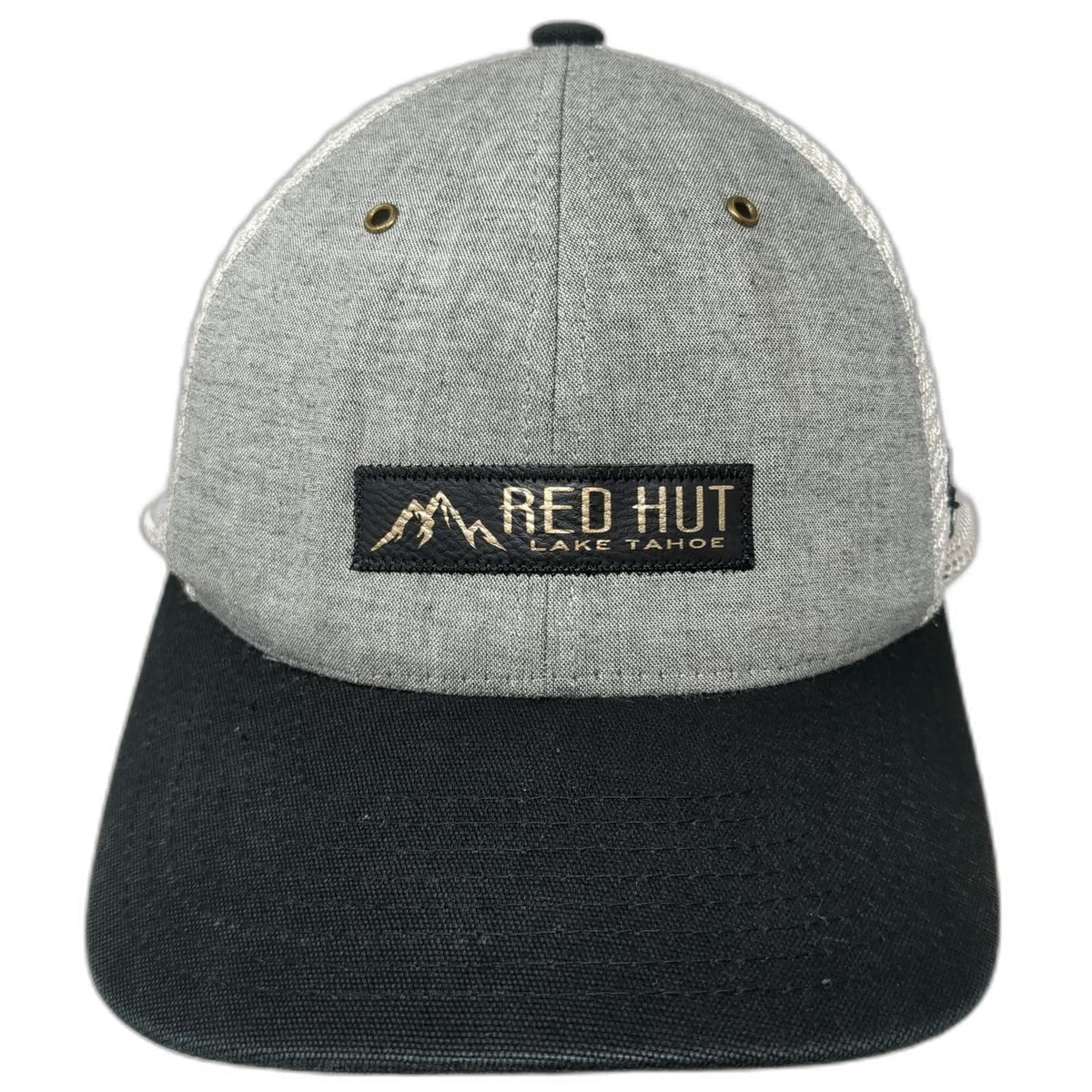 Zephyr Baseball Cap Gray Black One Size Lake Tahoe Red Hut Mesh Snapback Hat