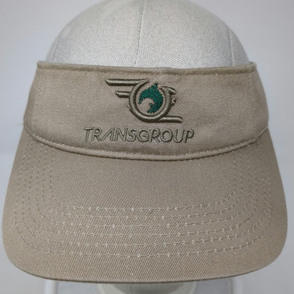 Legend Visor Beige One Size Transgroup Logo Strapback Made in USA Cotton Hat