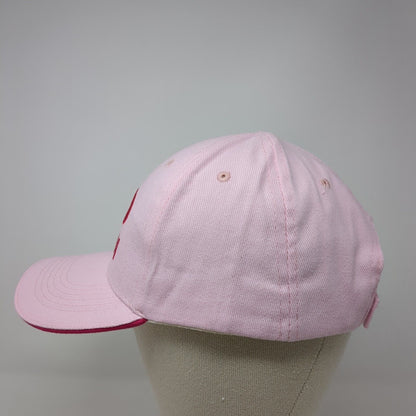 DYNON Strapback Hat Pink One Size Adjustable Embroidered 6 Panel Cotton