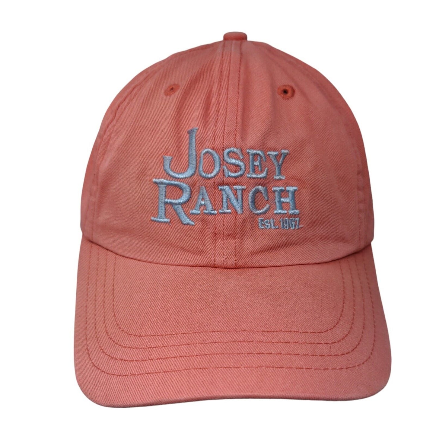 Josey Ranch Slideback Hat Pink OSFA Adjustable Embroidered 6 Panel