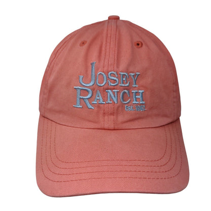 Josey Ranch Slideback Hat Pink OSFA Adjustable Embroidered 6 Panel