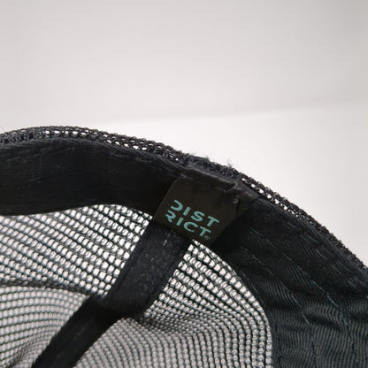 Mtn. View Football Snapback Trucker Hat Black OS Adjustable Mesh Back District