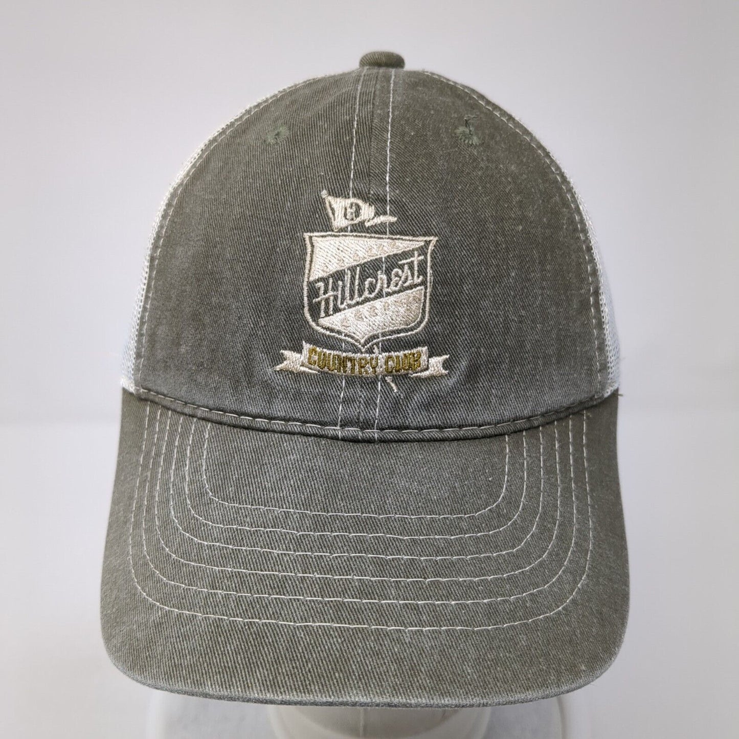 Hillcrest Country Club Snapback Trucker Hat Brown One Size Mesh Back