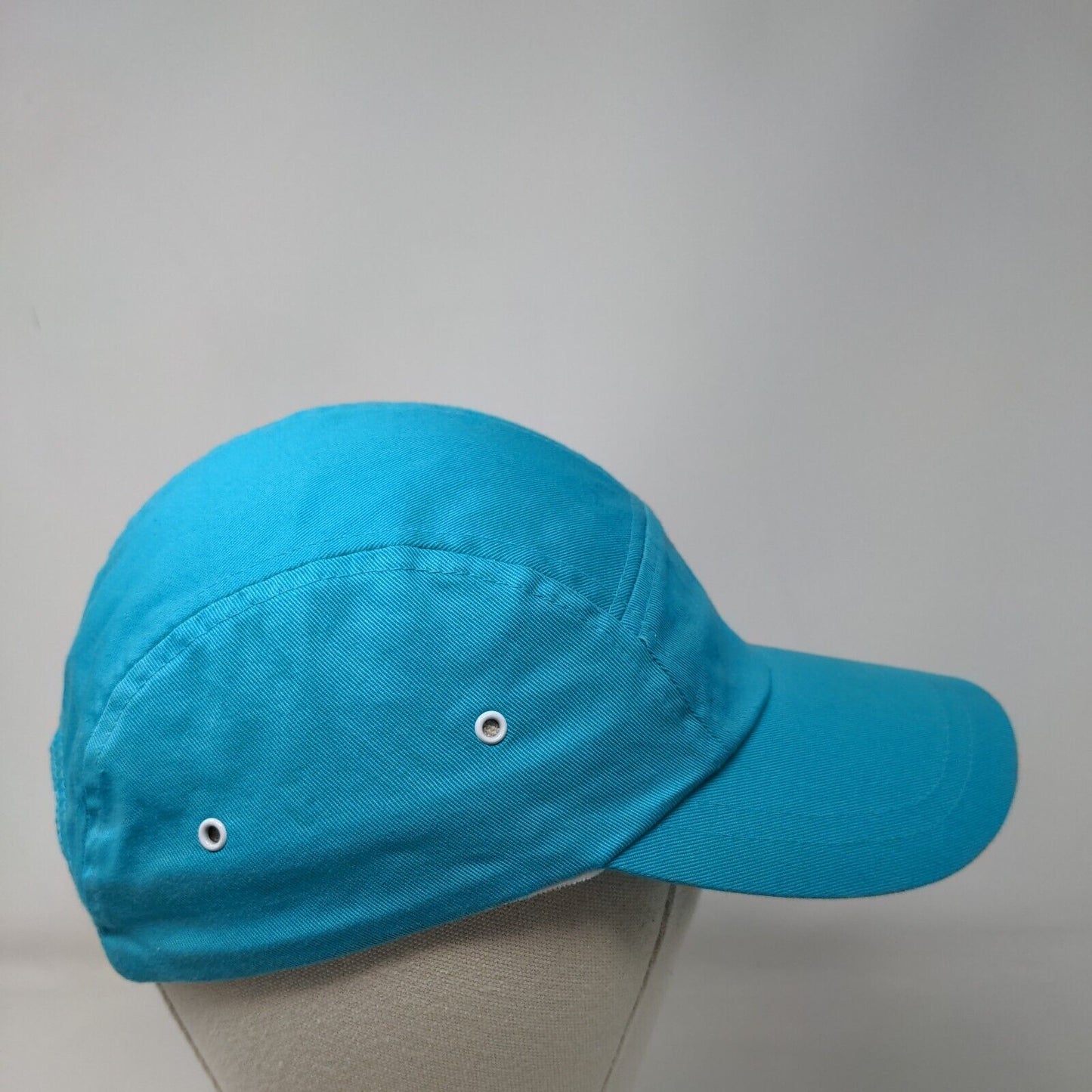 Faded Glory Strapback 5 Panel Cap Blue One Size Adjustable Vented Holes Blank