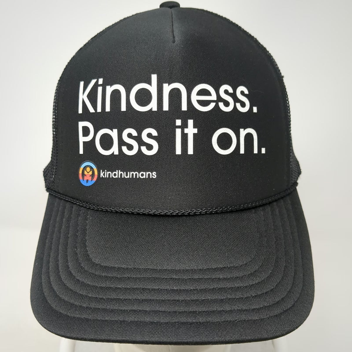 Otto Trucker Hat Black One Size Kindness Pass It On Mesh Snapback Slogan Hat