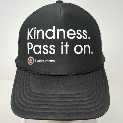 Otto Trucker Hat Black One Size Kindness Pass It On Mesh Snapback Slogan Hat