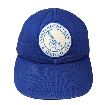 Independent Bean & Seed Co. Inc Snapback Hat Blue One Size Adjustable 6 Panel