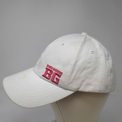 Busch Gardens Baseball Cap White One Size Pink BG Side Embroidery Strapback Hat