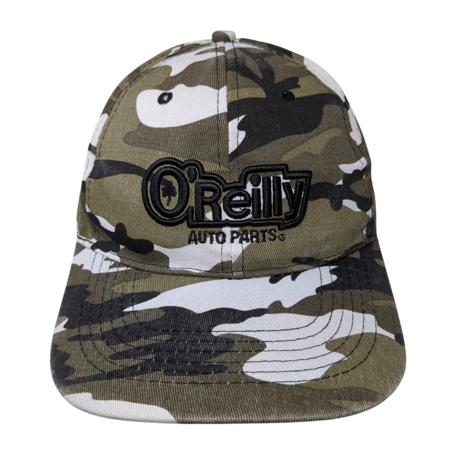 O'Reilly Auto Parts Strapback Hat Camouflage One Size Adjustable 6 Panel