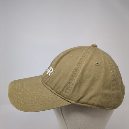 VUORI Baseball Cap Brown One Size Adjustable Embroidered Vented Holes 6 Panel