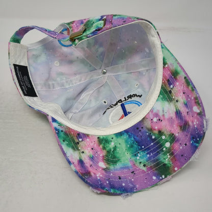 House of Commons Purple Peace Sign Distressed Tie Dye Baseball Cap One Size